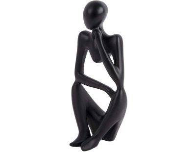 Statuette silhouette en polyrésine Wondering (Noir)