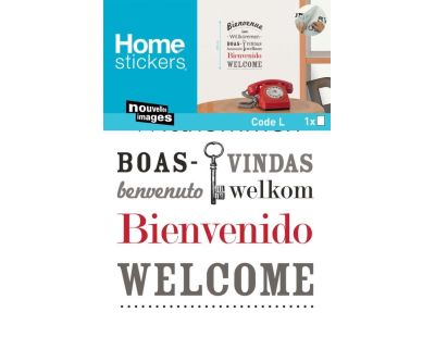 Sticker mural bienvenue en plusieurs langues