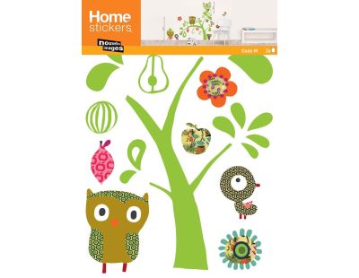 Sticker mural chat et hibou