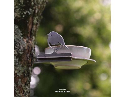 Support pour bol mangeoire en acier corten Bird