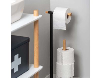 Support à papier toilette en métal et bambou Accent