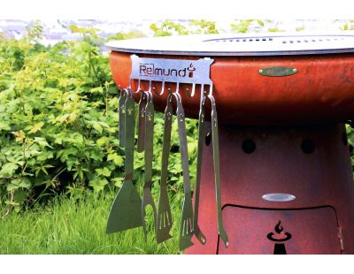 Support d'ustensiles en inox pour barbecue brasero