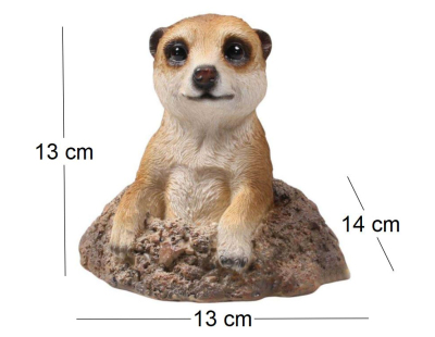 Suricate sortant de terre en résine