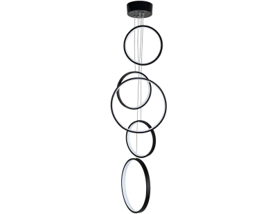 Suspension LED anneaux design Entryway