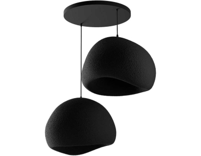 Suspension 2 abats jour Wabi Sabi Barecasts (Noir)