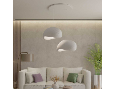 Suspension 2 abats jour Wabi Sabi Grainbeams (Blanc)