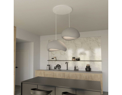 Suspension 2 abats jour Wabi Sabi Grainbeams (Gris)