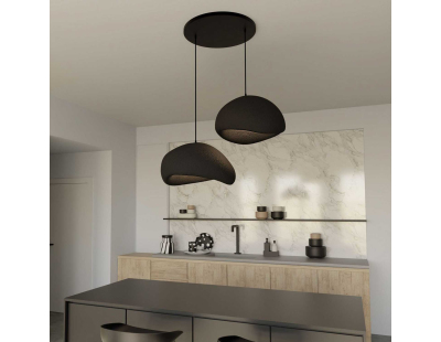 Suspension 2 abats jour Wabi Sabi Grainbeams (Noir)