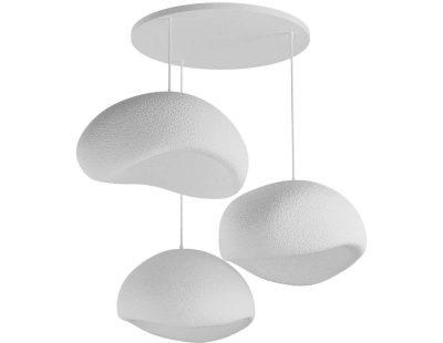 Suspension 3 abats jour Wabi Sabi Haze & Hues (Blanc)