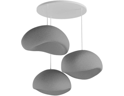 Suspension 3 abats jour Wabi Sabi Haze & Hues (Gris)