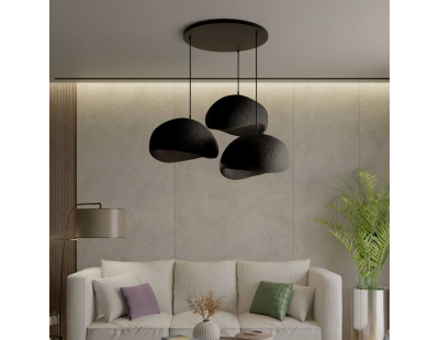 Suspension 3 abats jour Wabi Sabi Haze & Hues (Noir)