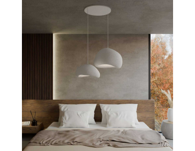 Suspension 2 abats jour Wabi Sabi Rawbends (Blanc)