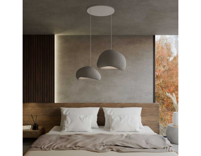 Suspension 2 abats jour Wabi Sabi Rawbends (Gris)