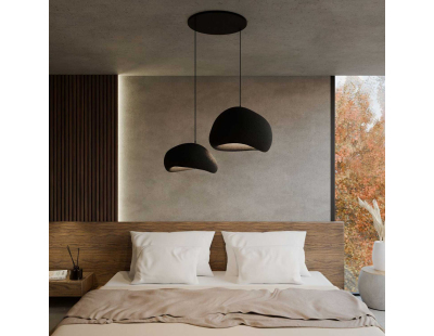 Suspension 2 abats jour Wabi Sabi Rawbends (Noir)