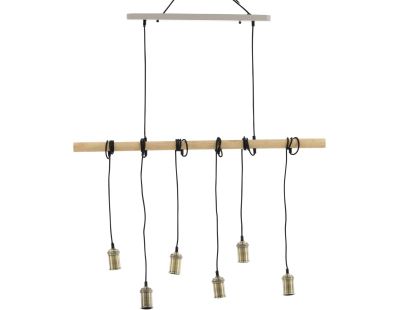 Suspension pour 6 ampoules en acier Fall (Cuivré)