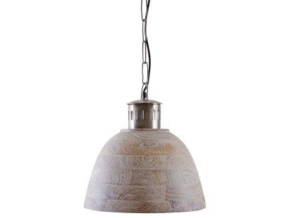 Suspension bois blanchi et métal