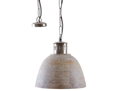 Suspension bois blanchi et métal