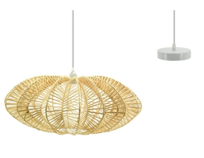 Suspension design en rotin naturel