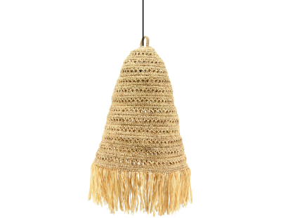 Suspension frange en raphia