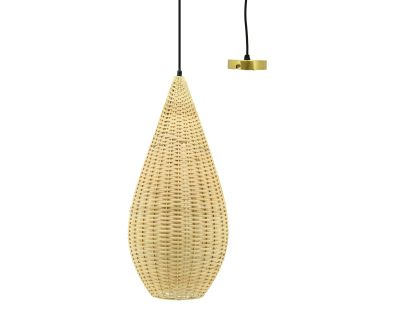 Suspension goutte en rotin naturel (Diamètre 27cm)