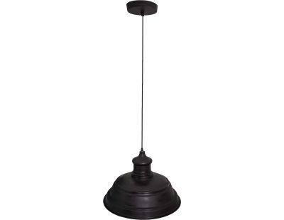 Suspension industrielle en fer noir Gasby (Diamètre 52 cm)