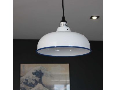 Suspension en métal émaillé 26.5 cm x 11.5 cm (Blanc)