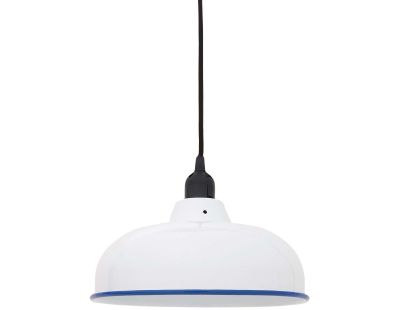 Suspension en métal émaillé 26.5 cm x 11.5 cm (Blanc)