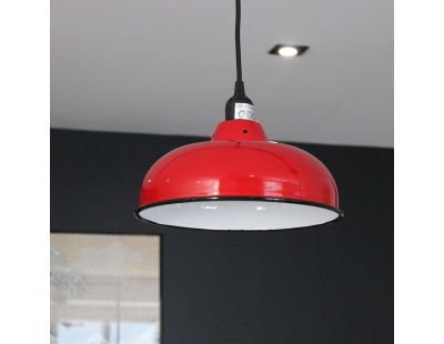 Suspension en métal émaillé 26.5 cm x 11.5 cm (Rouge)