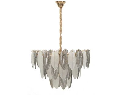 Suspension en métal et verre Leafy 60 x 87 cm