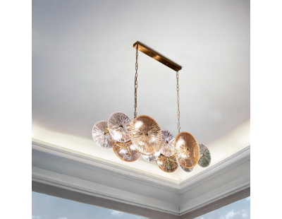 Suspension en métal et verre 100 x 23 x 94 cm Osaka