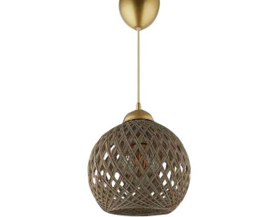 Suspension en plastique et coton chandelier (Argenté)