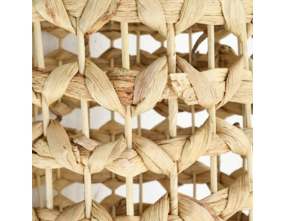 Suspension ronde en jacinthe naturelle et métal