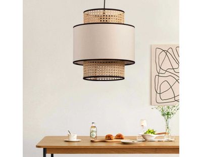 Suspension en rotin effet cannage Diana