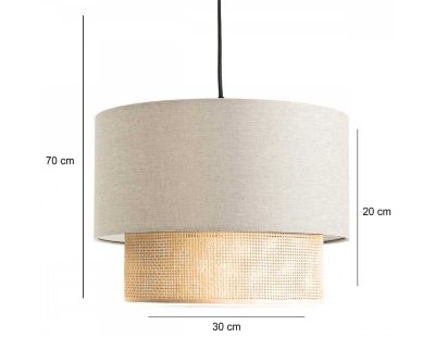 Suspension en tissu effet lin Nature (Crème)