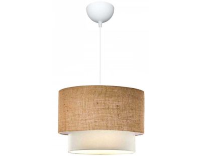 Suspension en tissu effet lin Nature (Beige)