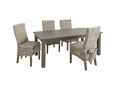 Table en bois noir 6 personnes