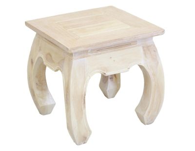 Table basse en acajou blanchi OPIUM (45 x 45)