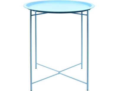 Table d'appoint en acier nuances de bleu