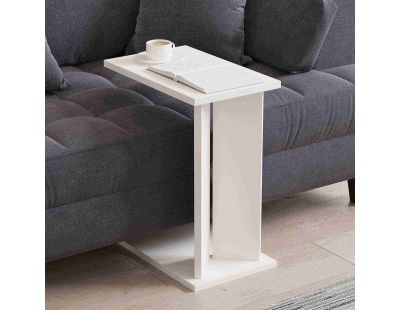 Table d'appoint en aggloméré Lun (Blanc)