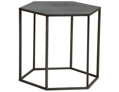 Table d'appoint hexagonale en métal
