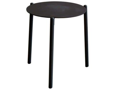 Table d'appoint de jardin plateau céramique Ambiance (Graphite et gris)
