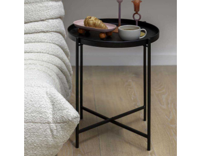 Table d'appoint en métal Meseta (Noir)