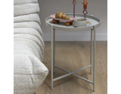 Table d'appoint en métal Meseta (Gris)