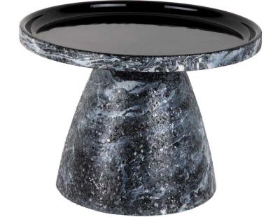 Table d'appoint en métal Mosaic Marble (Noir)