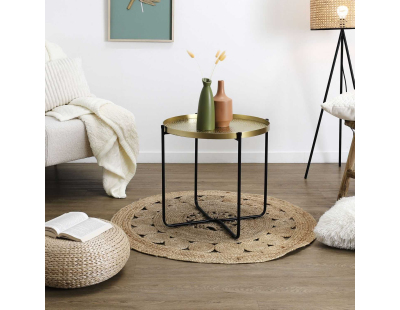 Table d'appoint en métal martelé Alia 50 cm