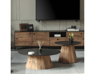 Table d’appoint en pin recyclé REWOOD (Petit modèle)