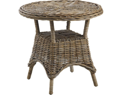 Table d'appoint ronde en poelet gris Bekasi