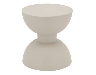 Table d'appoint ronde en métal Sablier (Beige)