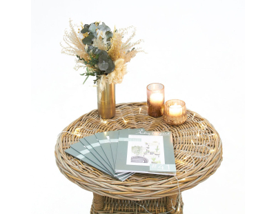 Table d'appoint ronde en poelet gris Bekasi