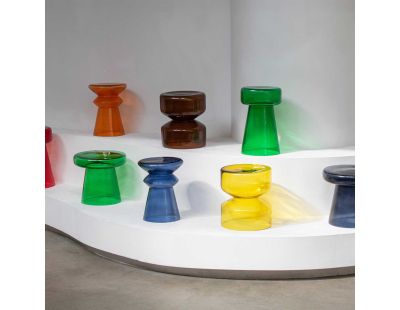 Table d'appoint en verre Amarre (Orange)